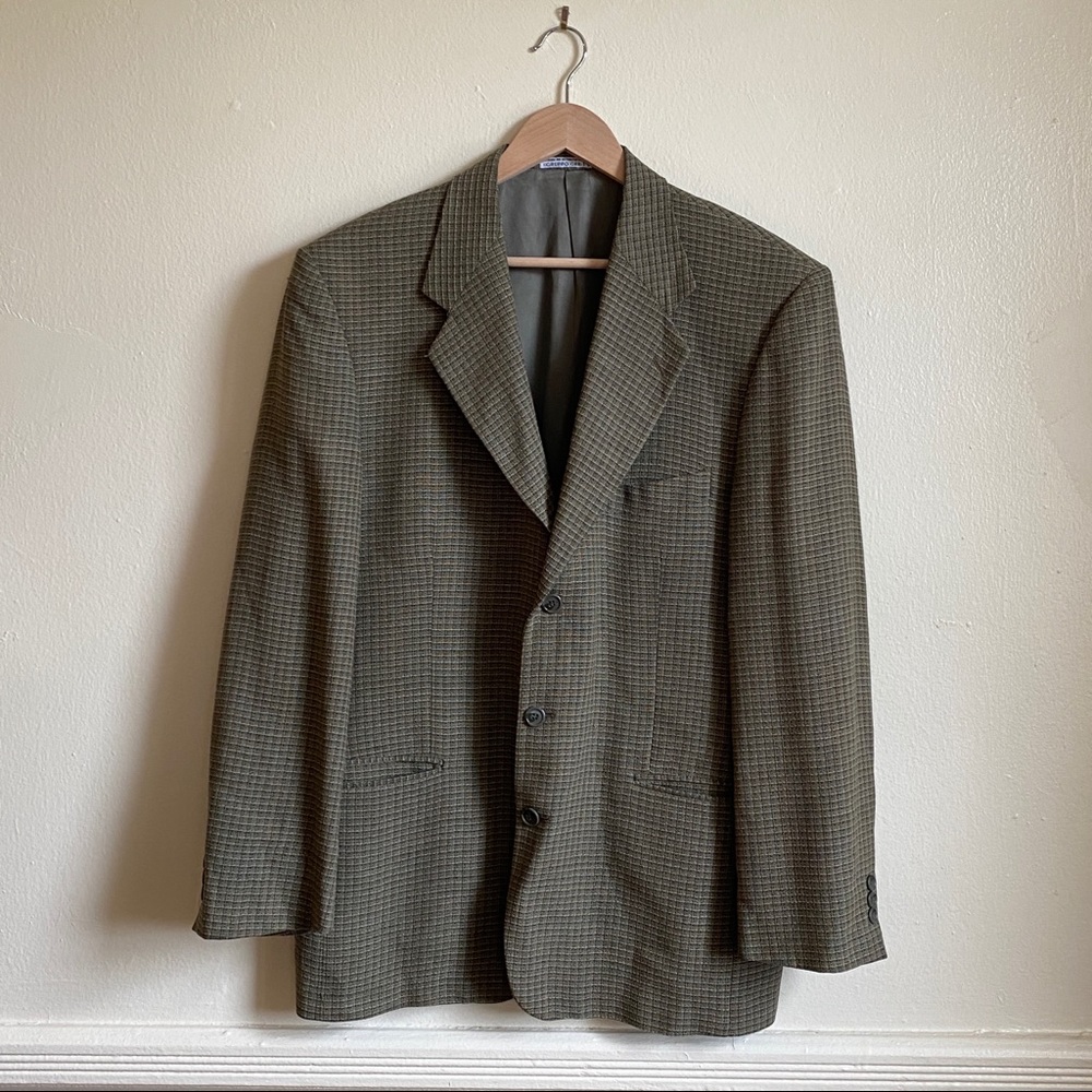 Vintage GRUPPO 100% Wool Blazer Suit Jacket